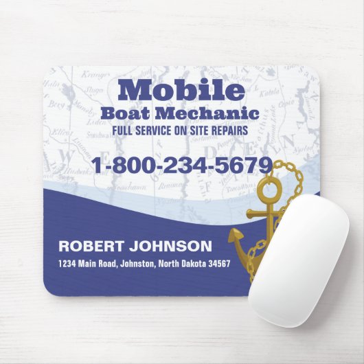 Mobiler Bootsmechaniker Mousepad (Mit Mouse)