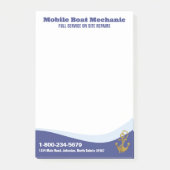 Mobiler Bootsmechaniker Post-it Klebezettel (Vorderseite)