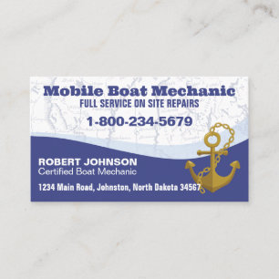 Mobiler Bootsmechaniker Visitenkarte