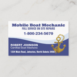 Mobiler Bootsmechaniker Visitenkarte