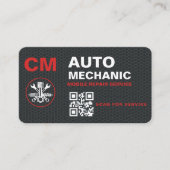 Mobiler KFZ-Mechaniker QR-Code Visitenkarte (Vorderseite)