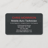 Mobiler KFZ-Mechaniker QR-Code Visitenkarte (Rückseite)