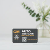 Mobiler Kfz-Techniker QR-Code Visitenkarte (Stehend Vorderseite)