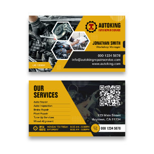 Mobiler Mechaniker, Auto-Reparatur, Autoreparatur, Visitenkarte