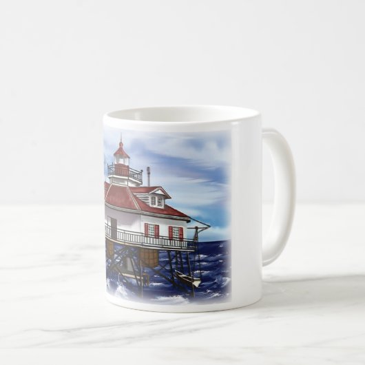 Mobiler mittlerer Buchtleuchtturm Kaffeetasse (VorderseiteRechts)