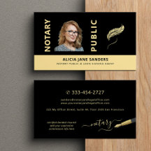 Mobiler Notar Foto Gold Schwarz