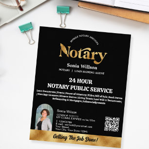Mobiler Notar & Kreditunterzeichnungs-Agent QR-Cod Flyer