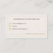Mobiler Notar Öffentlich Professionell Visitenkarte (Rückseite)