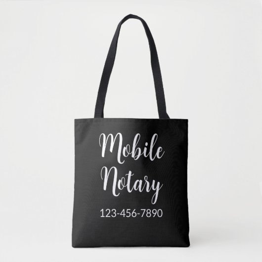 Mobiler Notardienst Telefonnummer Schwarz Tasche (Vorderseite)