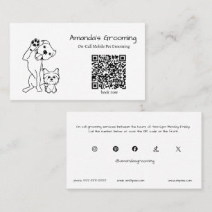 Mobiler Tierpflege-Kleinunternehmens-Design Visitenkarte