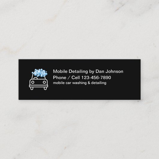 Mobiles Auto-einzeln aufführendienstleistungen Mini Visitenkarte (Vorderseite)