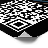 Mobiles Autowasch-Detailing - Geschäftslogo QR-Cod Poster (Ecke)