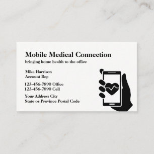 Mobiles Gesundheitsthema Visitenkarte