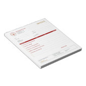 Mobiles Notar-Rechnungstemplate-Checkliste Rot Notizblock (angewinkelt)