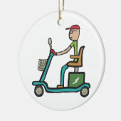 Mobility Scooter Keramik Ornament (Links)