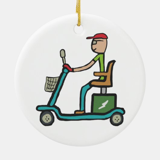 Mobility Scooter Keramik Ornament (Hinten)
