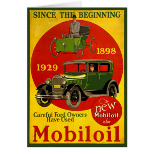Mobiloil Vintage Poster restauriert
