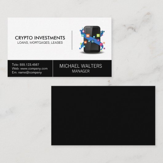 Mobiltelefon | Apps Software Visitenkarte (Vorne/Hinten)