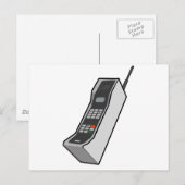 Mobiltelefon der 80er Jahre Postkarte (Vorne/Hinten)