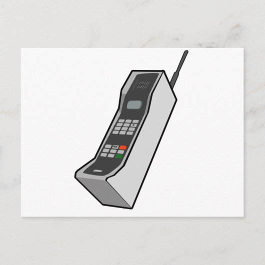 Mobiltelefon der 80er Jahre Postkarte (Vorderseite)