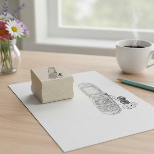 Mobiltelefon Gummistempel
