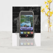 Mobiltelefon, Handy SMS Happy Birthda Karte (Gelbe Blume)