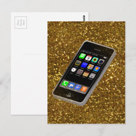 Mobiltelefon Postkarte (Vorne/Hinten)