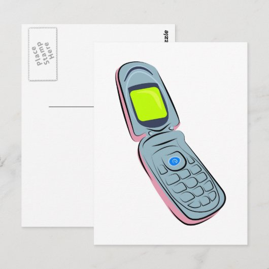 Mobiltelefon Postkarte (Vorne/Hinten)