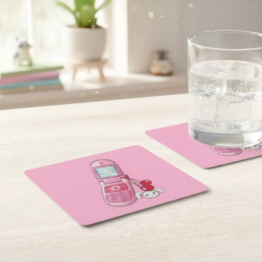 Mobiltelefon Rechteckiger Pappuntersetzer