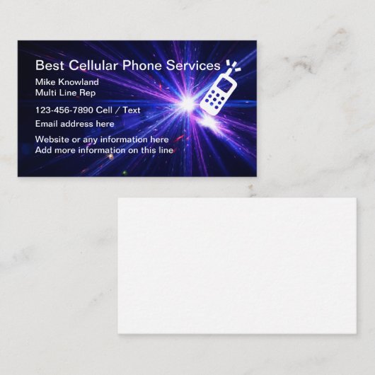 Mobiltelefon-Service Visitenkarte (Vorne/Hinten)