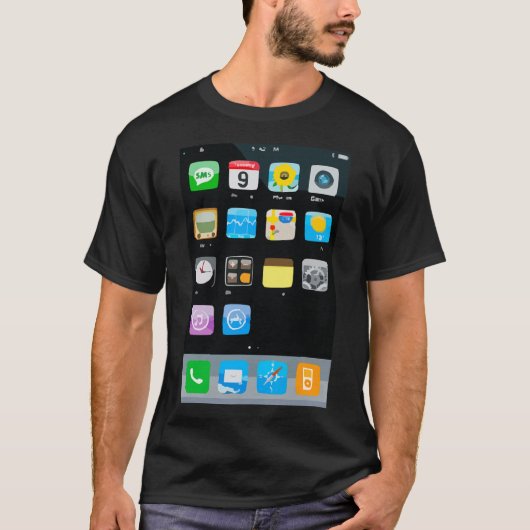 Mobiltelefon Smartphone Mobile App Halloween Kostü T-Shirt (Vorderseite)