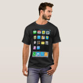 Mobiltelefon Smartphone Mobile App Halloween Kostü T-Shirt (Vorne ganz)