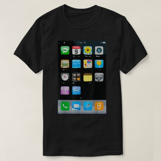 Mobiltelefon Smartphone Mobile App Halloween Kostü T-Shirt (Design vorne)