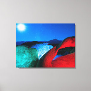 Mobius Arch & Rocks Alabama Hills, Kalifornien Leinwanddruck