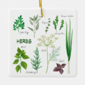 Möblierte Kräuter Design Keramik Ornament (Vorderseite)