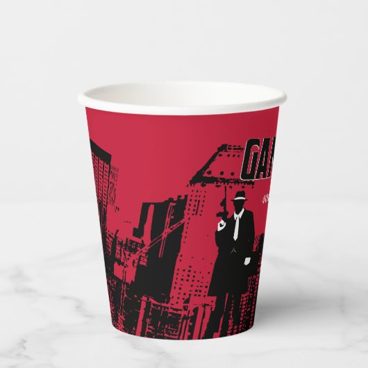 Mobster Birthday, Custom Paper Cup Pappbecher (Vorderseite)