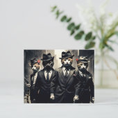 Mobster Cats | Rattenpackung Postkarte (Stehend Vorderseite)