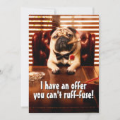 Mobster Hund Einladung (Vorderseite)