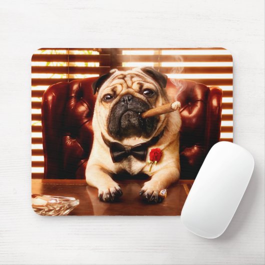 Mobster Hund Mousepad (Mit Mouse)