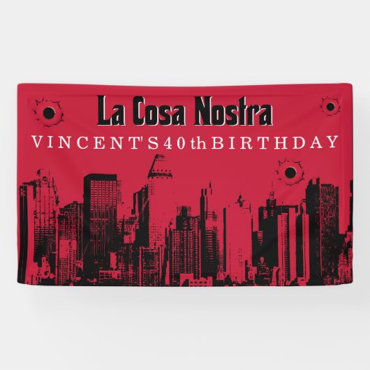 Mobster Themed, Gangster-Party Banner (Horizontal)