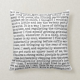 Moby Dick eröffnet literarische Typografie Kissen