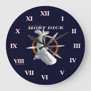Moby Dick Große Wanduhr