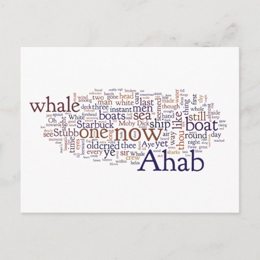 Moby Dick letzte Kapitel Abschluss Postkarte (Vorderseite)