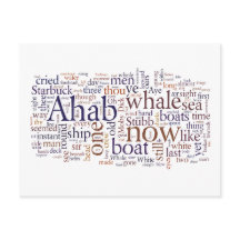 Moby Dick letzte Kapitel Wörter Postkarte