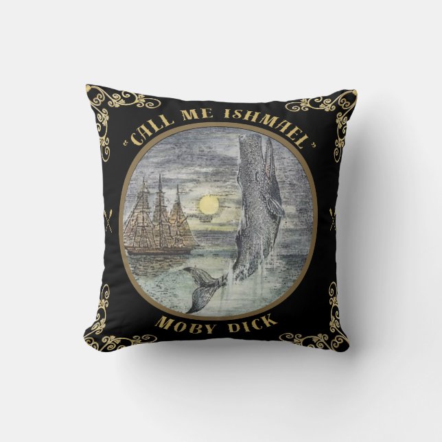 Moby Dick Quote Pillow Kissen (Vorderseite)