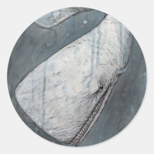 Moby Dick Runder Aufkleber