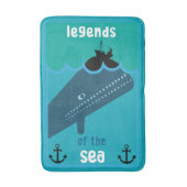 Moby Dick Sea Fantasy | Sonnenlicher Ozean und See Badematte (Vorderseite Vertikal)