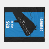 Moby Dick Sea Fantasy | Sonnenlicher Ozean und See Fleecedecke (Vorderseite (Horizontal))