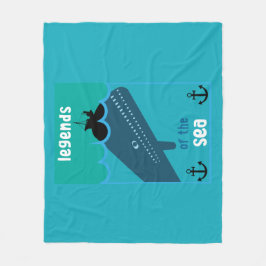 Moby Dick Sea Fantasy | Sonnenlicher Ozean und See Fleecedecke