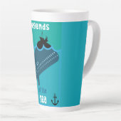 Moby Dick Sea Fantasy | Sonnenlicher Ozean und See Milchtasse (Rechte Ecke)